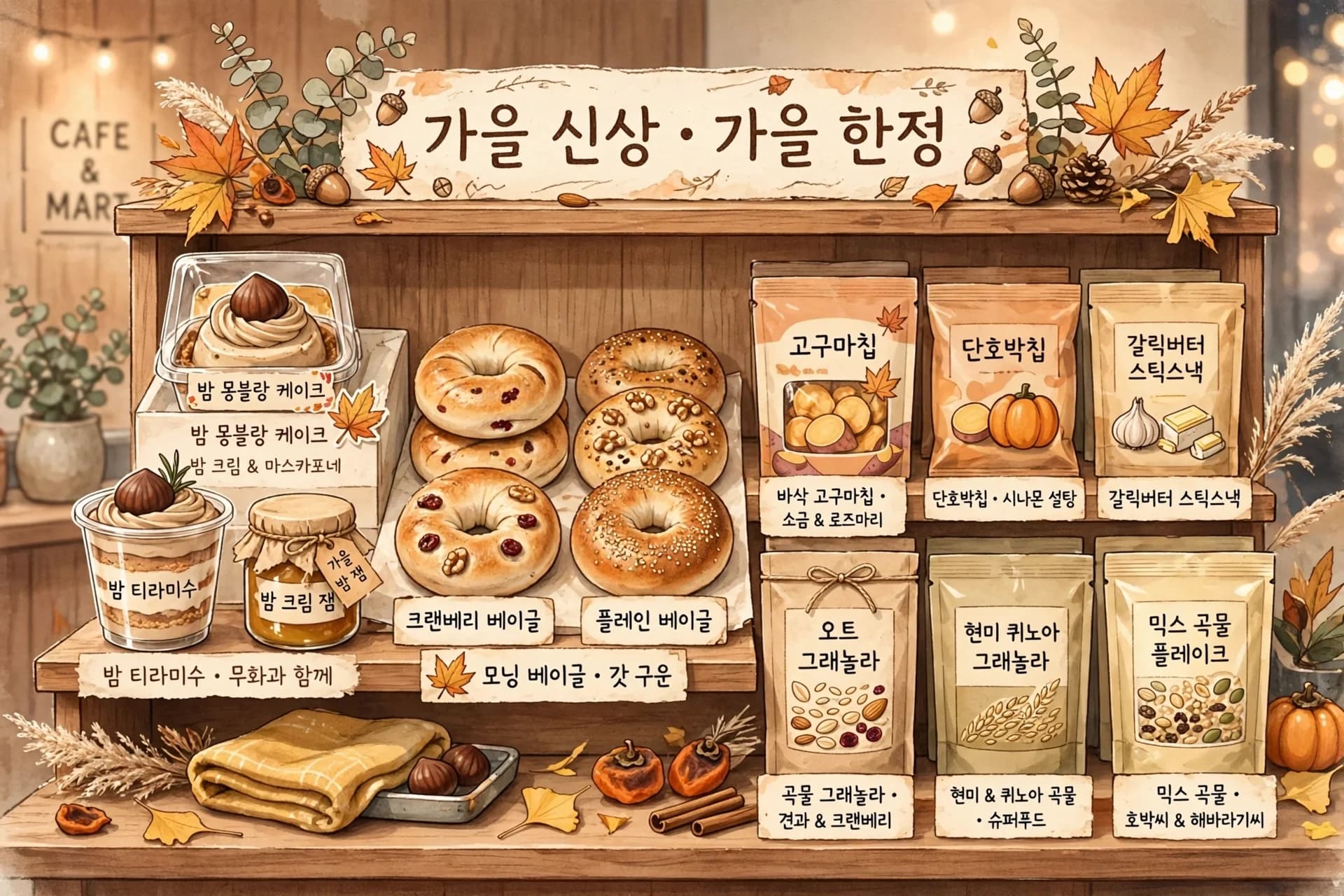 가을 선반에 오른 신상 다섯